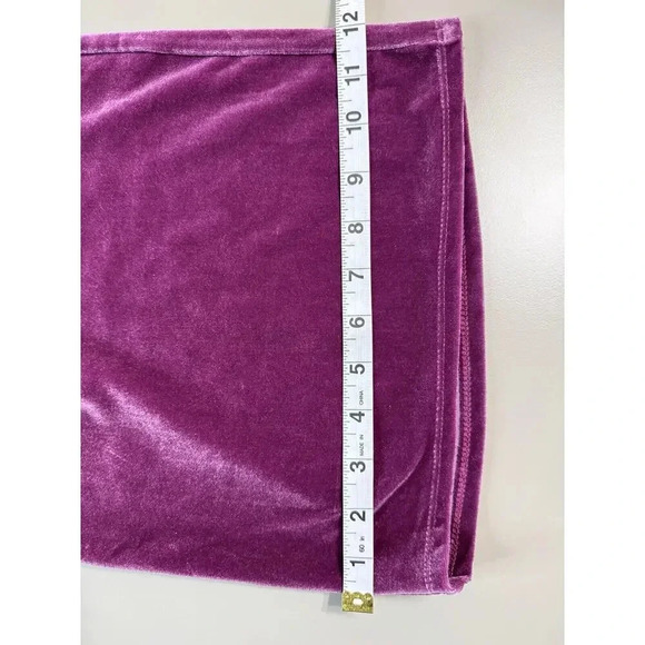 Chaser Women’s Wide Leg Velvet Pants Size Small Purple Drawstring Lounge Cozy - Picture 9 of 11